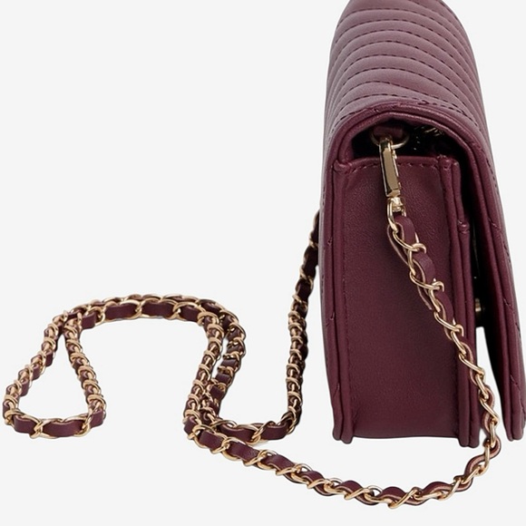 Badgley Mischka Nwt Wine Color Crossbody Bag Purse - Picture 2 of 6